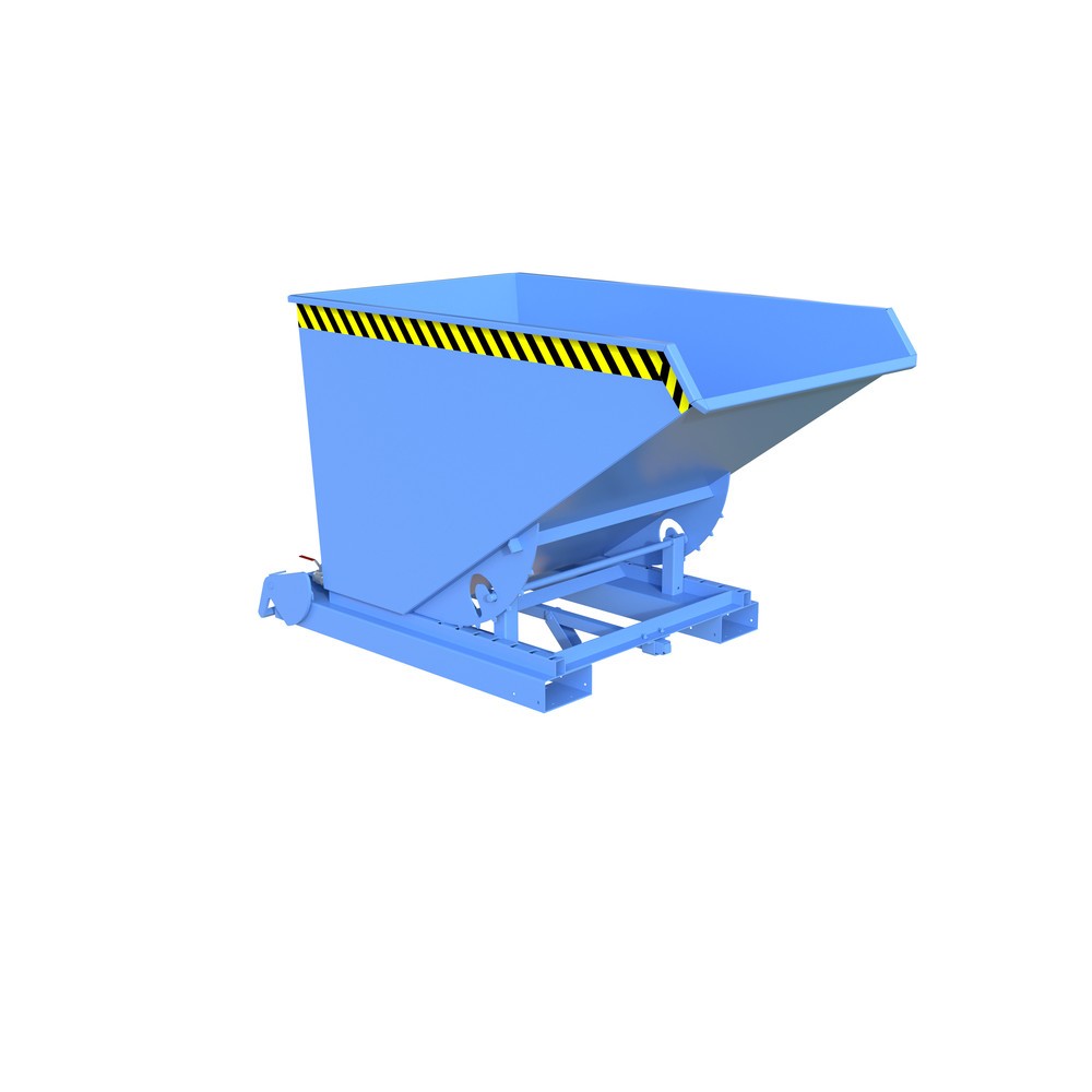 Número de imagen del producto 1: Bauer® Contenedor de volcado de viruta con desenrollado automático, pintado, volumen 1,2 m³, RAL 5012 azul luminoso