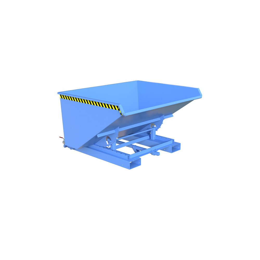 Número de imagen del producto 1: Bauer® Contenedor de volcado de viruta con desenrollado automático, pintado, volumen 0,9 m³, RAL 5012 azul luminoso