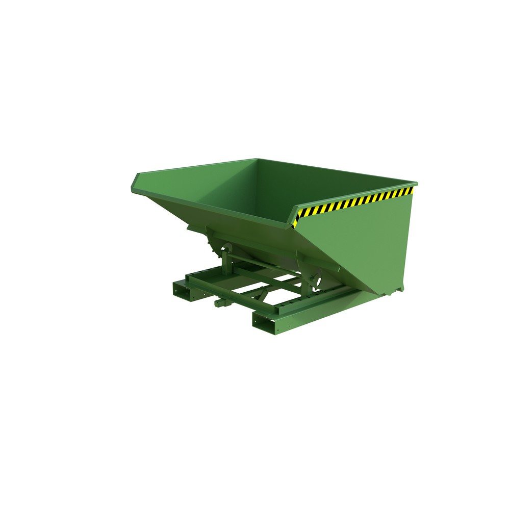 Imagen del producto: Bauer® Contenedor de volcado de viruta con desenrollado automático, pintado, volumen 0,9 m³, RAL 6011 verde reseda