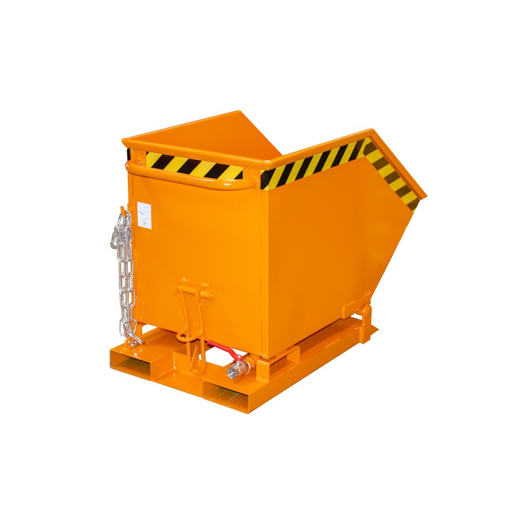 Imagen del producto: Bauer® Volquete de virutas, cubeta en forma de caja, pintado, volumen 0,25 m³, RAL 2000 amarillo naranja