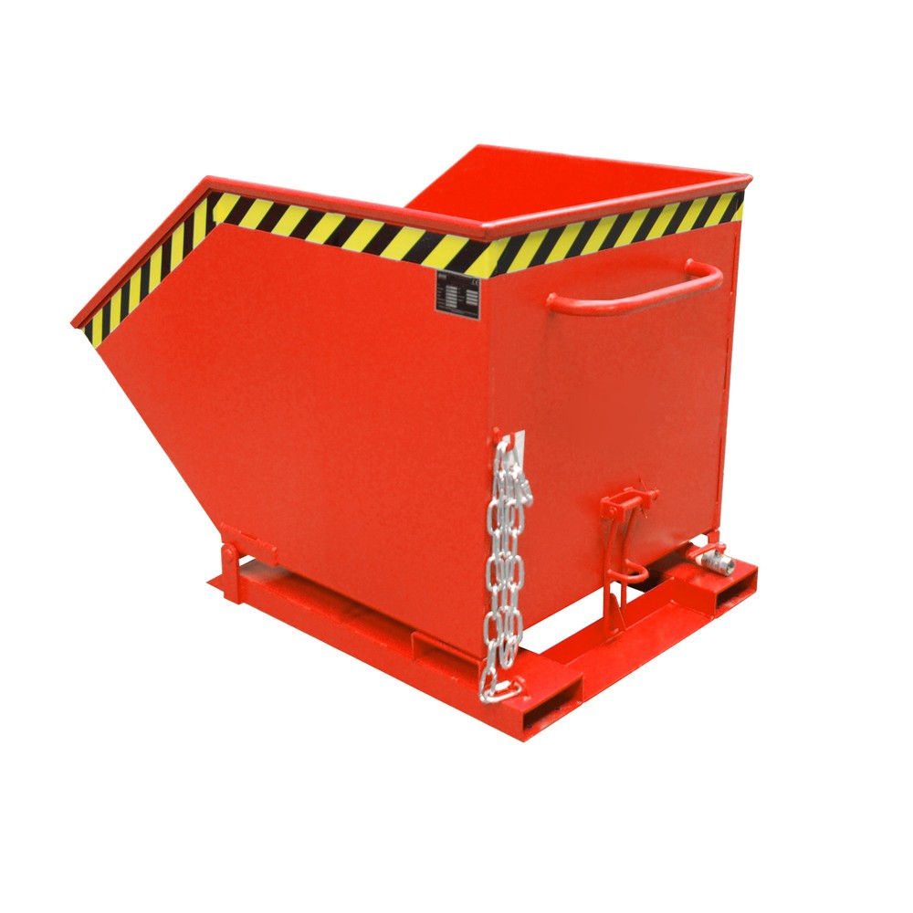 Imagen del producto: Bauer® Volquete de virutas, cubeta en forma de caja, pintado, volumen 0,6 m³, RAL 3000 rojo fuego