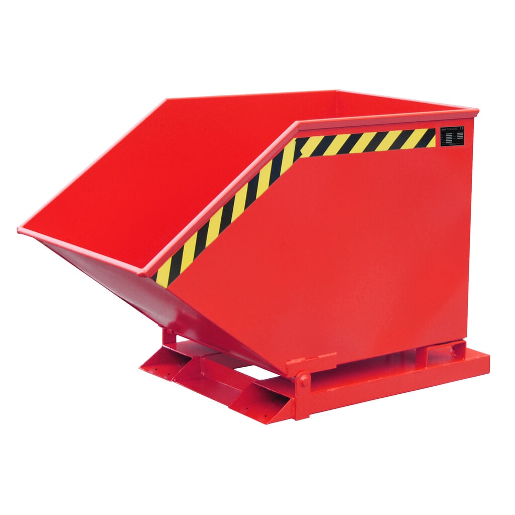 Imagen del producto: Bauer® Volquete de virutas, cubeta en forma de caja, pintado, volumen 0,4 m³, RAL 3000 rojo fuego