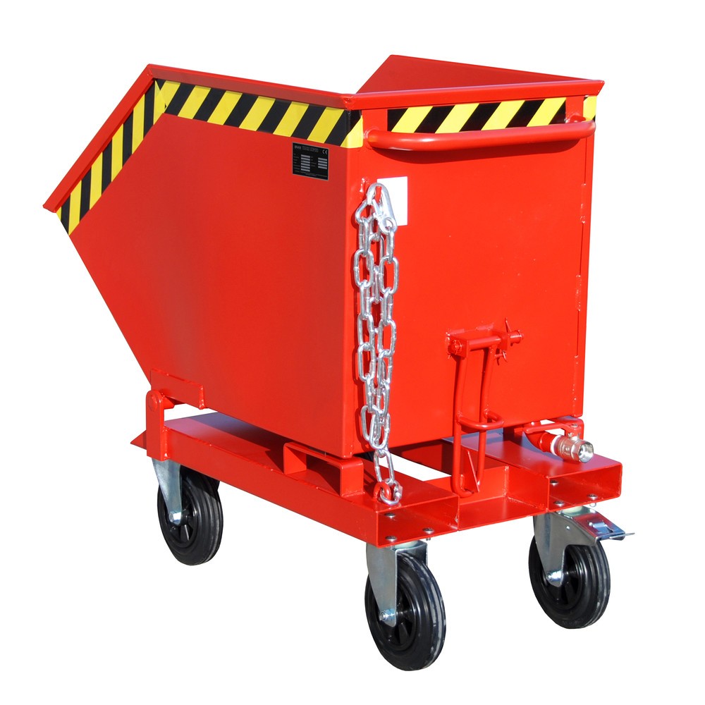 Imagen del producto: Bauer® Volquete de virutas, cubeta en forma de caja, pintado, volumen 0,25 m³, RAL 3000 rojo fuego