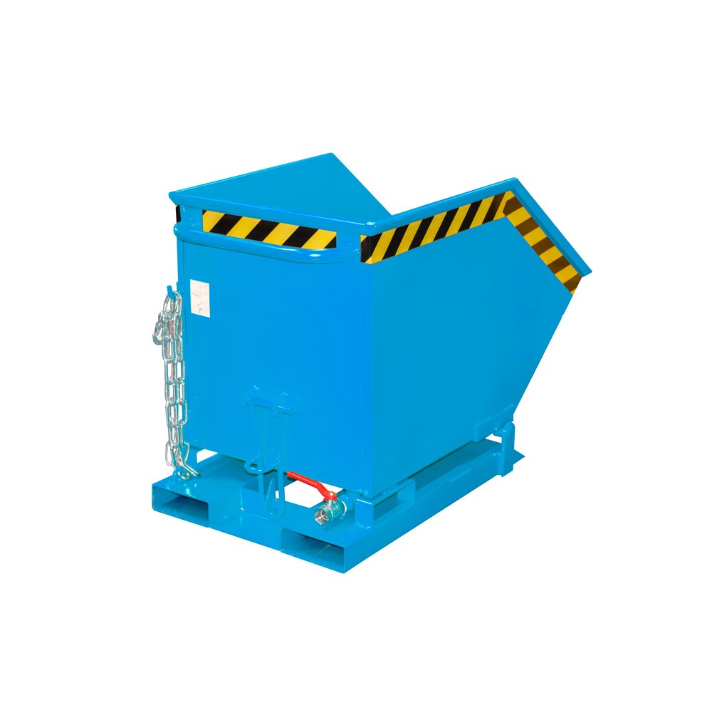 Imagen del producto: Bauer® Volquete de virutas, cubeta en forma de caja, pintado, volumen 0,25 m³, RAL 5012 azul luminoso