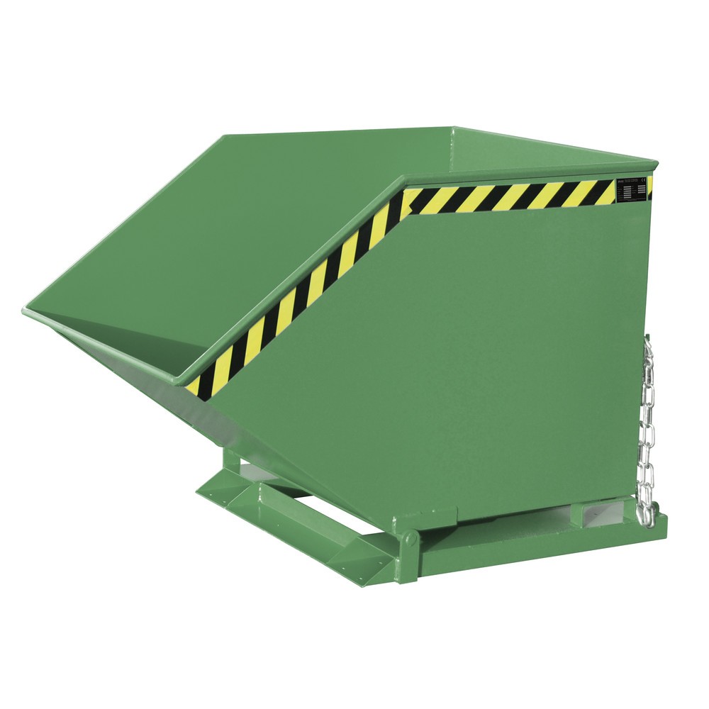 Imagen del producto: Bauer® Volquete de virutas, cubeta en forma de caja, pintado, volumen 0,8 m³, RAL 6011 verde reseda