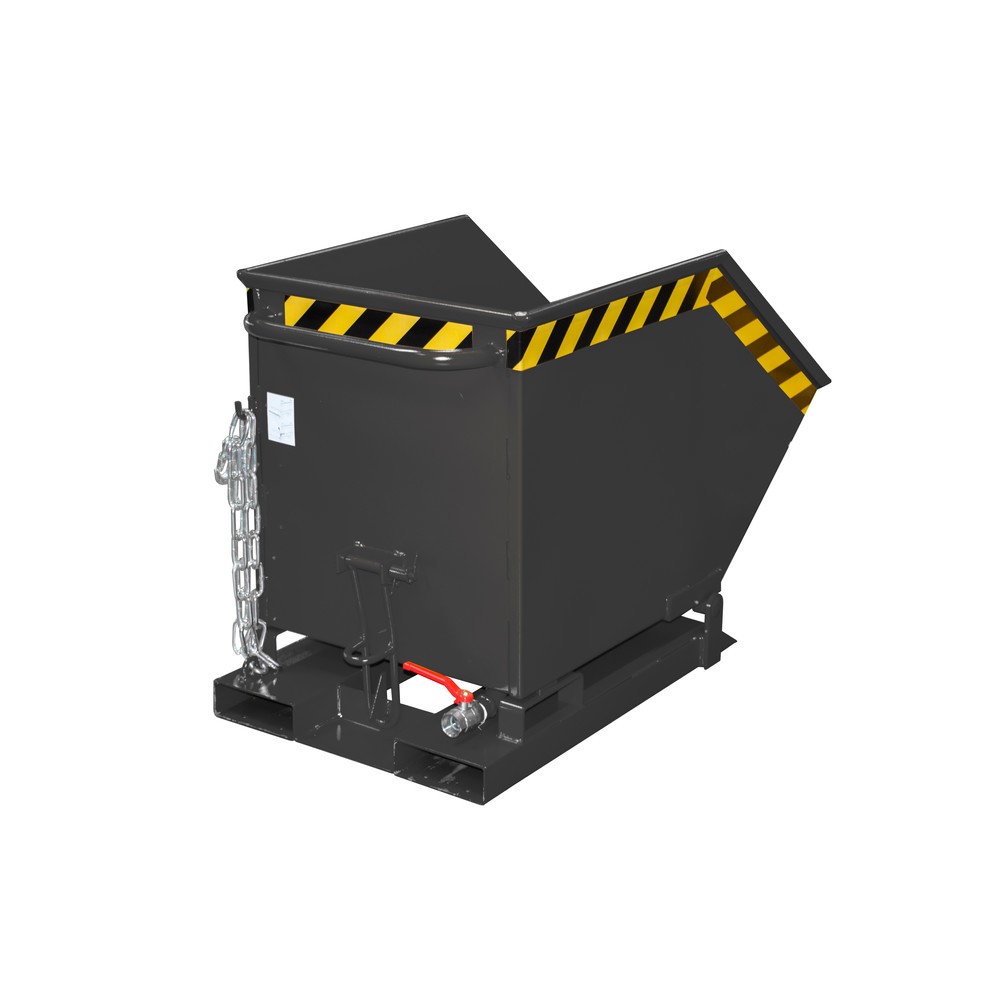 Imagen del producto: Bauer® Volquete de virutas, cubeta en forma de caja, pintado, volumen 0,25 m³, RAL 7021 gris negro