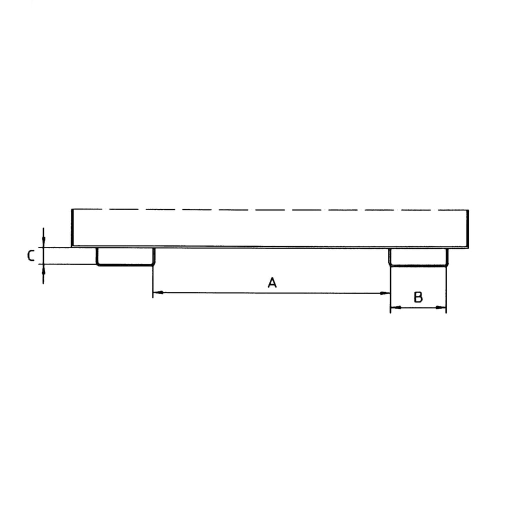 Número de imagen del producto 2: Contenedor silo Bauer®, con cierre tipo tijera + huecos para horquillas, galvanizado, volumen 0,375 m³