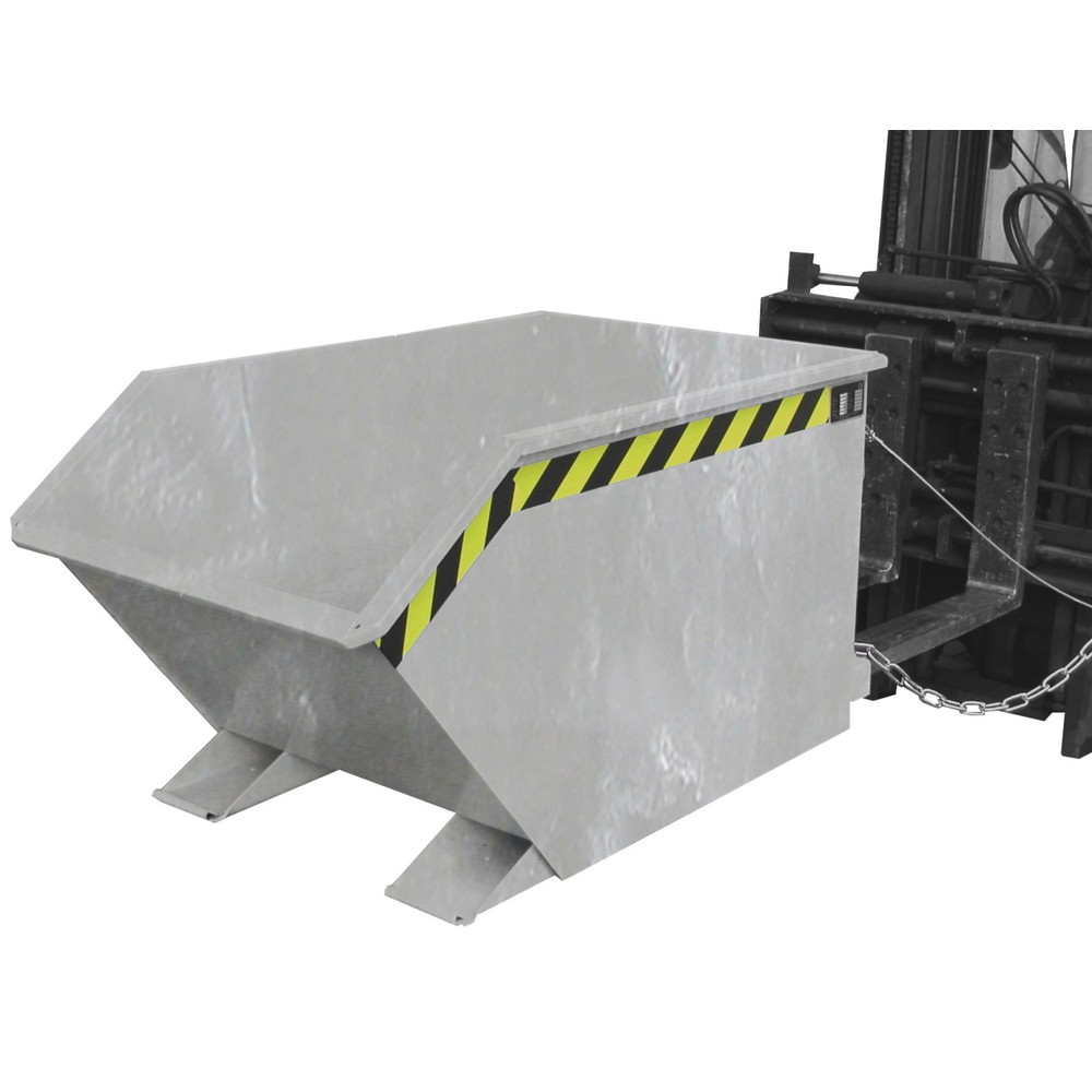 Número de imagen del producto 1: Volquete de virutas Bauer®, estante intermedio de chapa perforada, galvanizado, CC 1.000 kg, volumen 0,5 m³