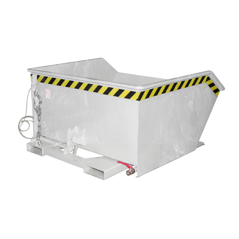 Número de imagen del producto 1: Volquete de virutas Bauer®, estante intermedio de chapa perforada, galvanizado, CC 1.000 kg, volumen 0,75 m³