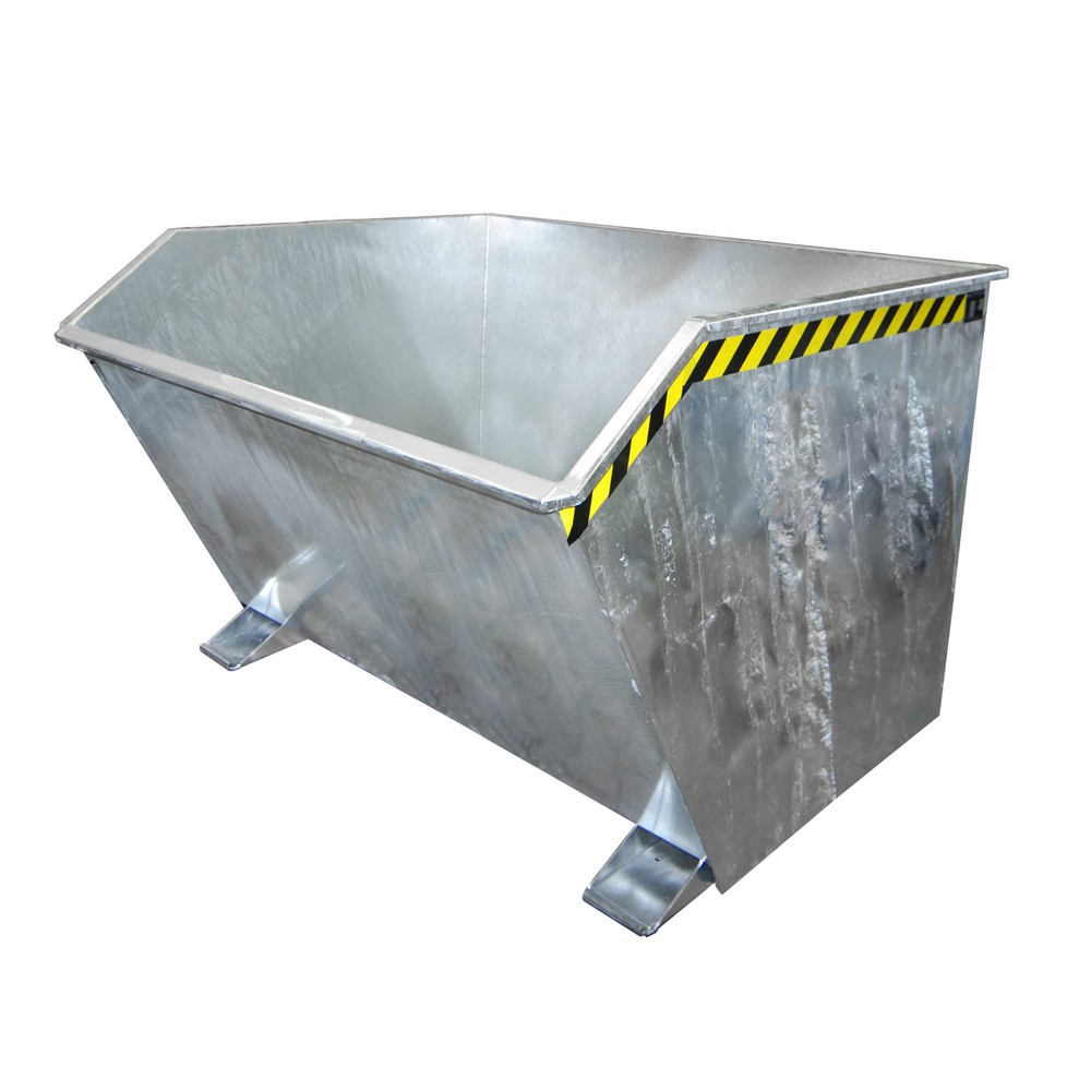 Número de imagen del producto 1: Volquete de virutas Bauer®, estante intermedio de chapa perforada, galvanizado, CC 1.500 kg, volumen 2,0 m³