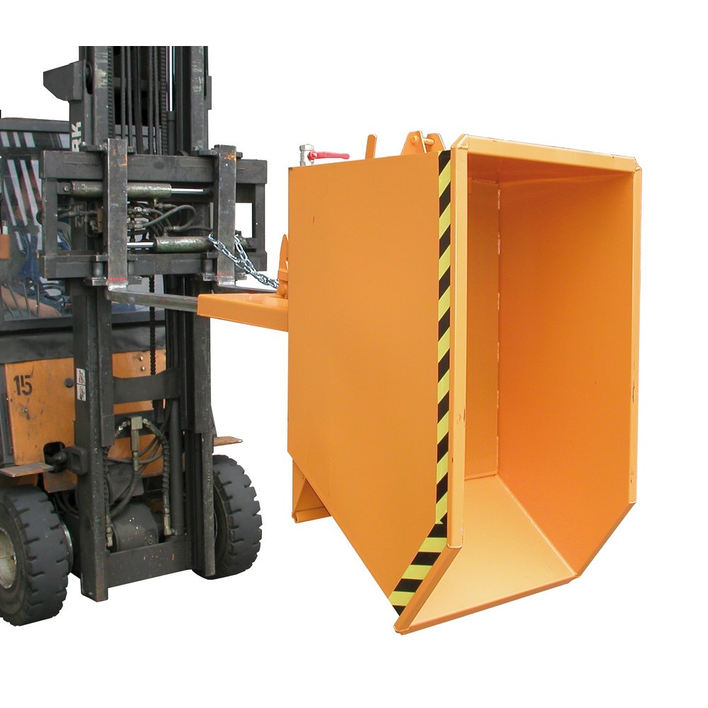 Número de imagen del producto 1: Bauer® Volquete separador, fondo intermedio de chapa perforado, pintado, volumen 0,5 m³, RAL 2000 amarillo naranja