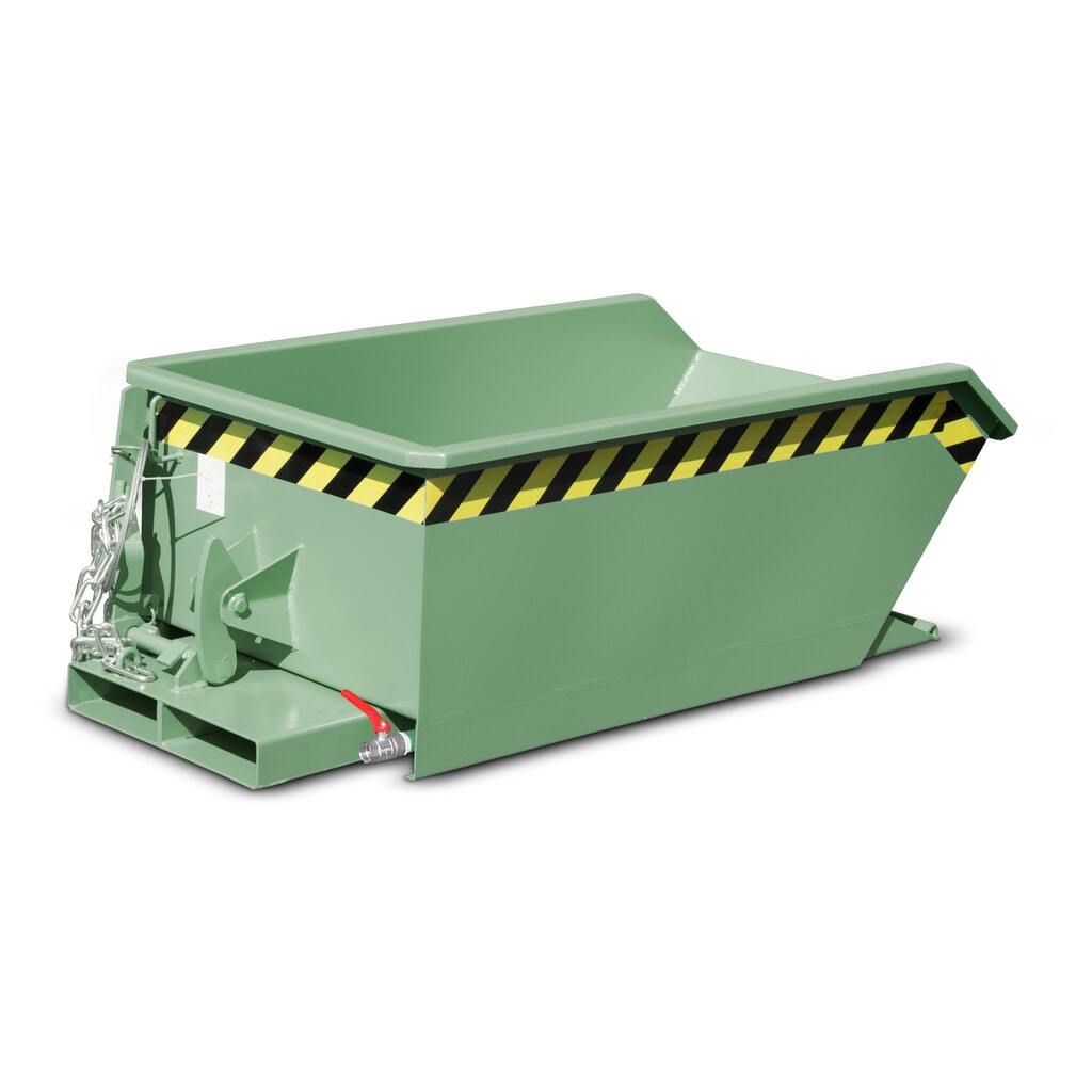 Bauer® contenedor mini chip, altura de construcción extremadamente baja, pintado, volumen 0,23 m³, RAL 5012 azul luminoso Número de imagen del producto 4: Bauer® contenedor mini chip, altura de construcción extremadamente baja, pintado, volumen 0,23 m³, RAL 5012 azul luminoso
