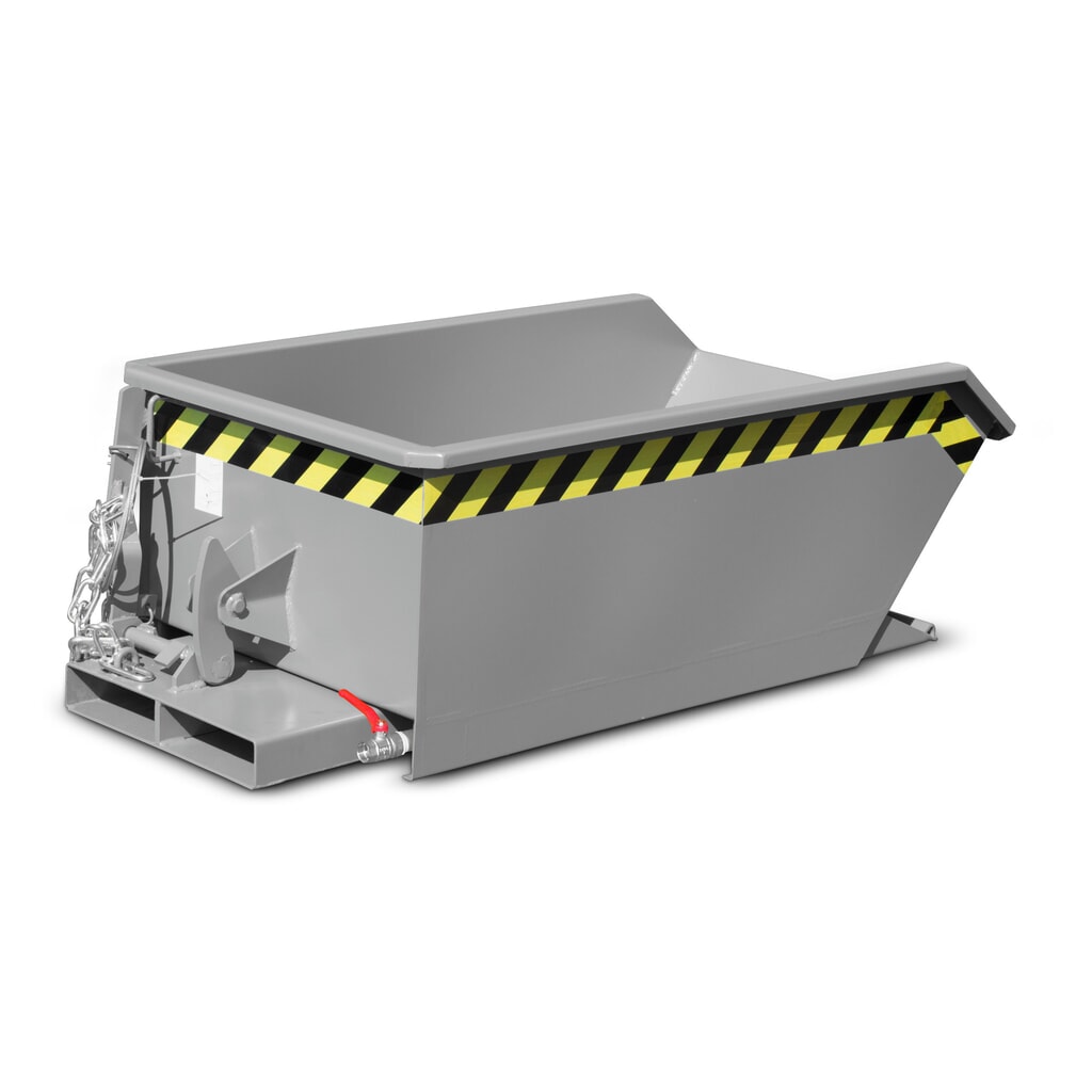 Bauer® contenedor mini chip, altura de construcción extremadamente baja, pintado, volumen 0,23 m³, RAL 5012 azul luminoso Número de imagen del producto 5: Bauer® contenedor mini chip, altura de construcción extremadamente baja, pintado, volumen 0,23 m³, RAL 5012 azul luminoso