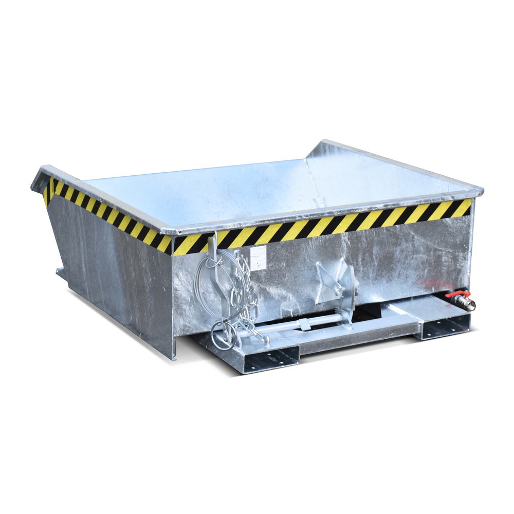 Imagen del producto: Volquete mini de virutas Bauer®, altura de construcción extremadamente baja, galvanizado, volumen 0,46 m³