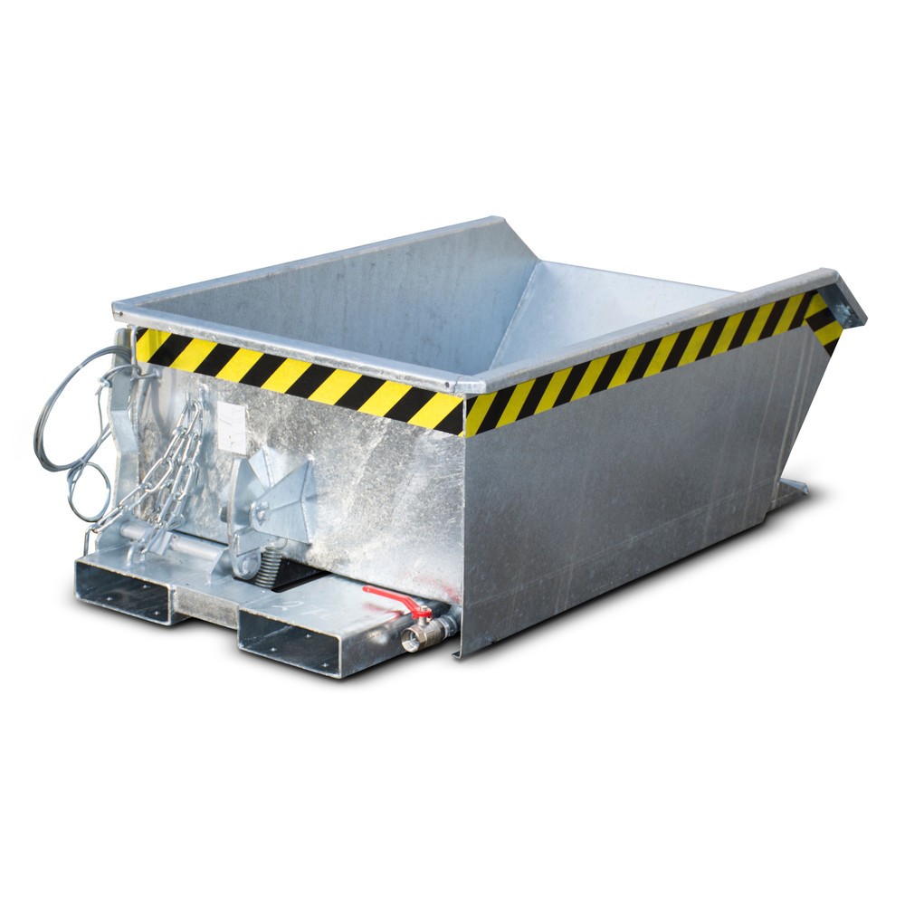 Imagen del producto: Volquete mini de virutas Bauer®, altura de construcción extremadamente baja, galvanizado, volumen 0,27 m³