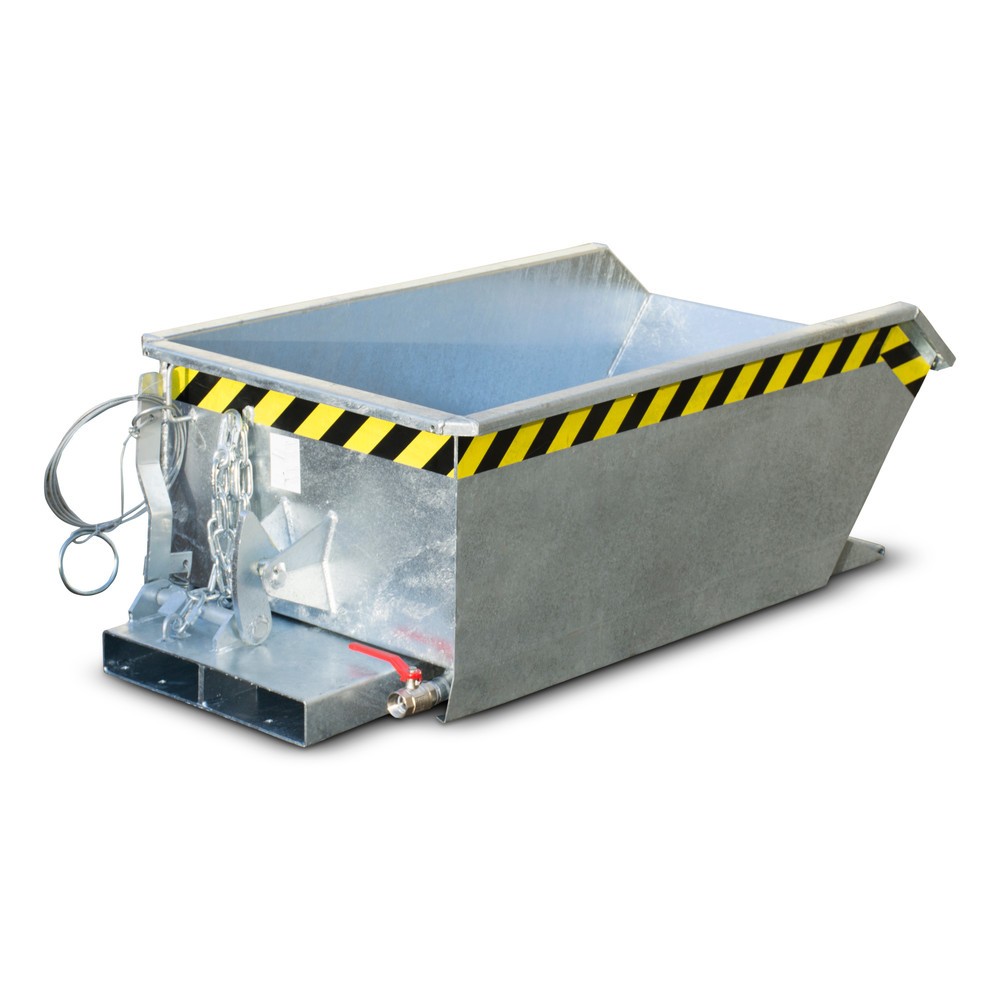 Imagen del producto: Volquete mini de virutas Bauer®, altura de construcción extremadamente baja, galvanizado, volumen 0,23 m³