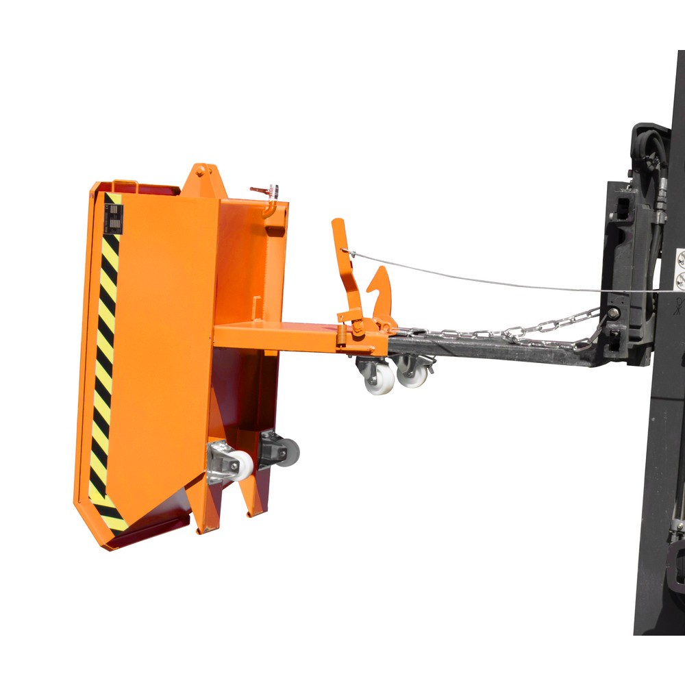 Imagen del producto: Bauer® contenedor mini chip, altura de construcción extremadamente baja, pintado, volumen 0,23 m³, RAL 2000 amarillo naranja