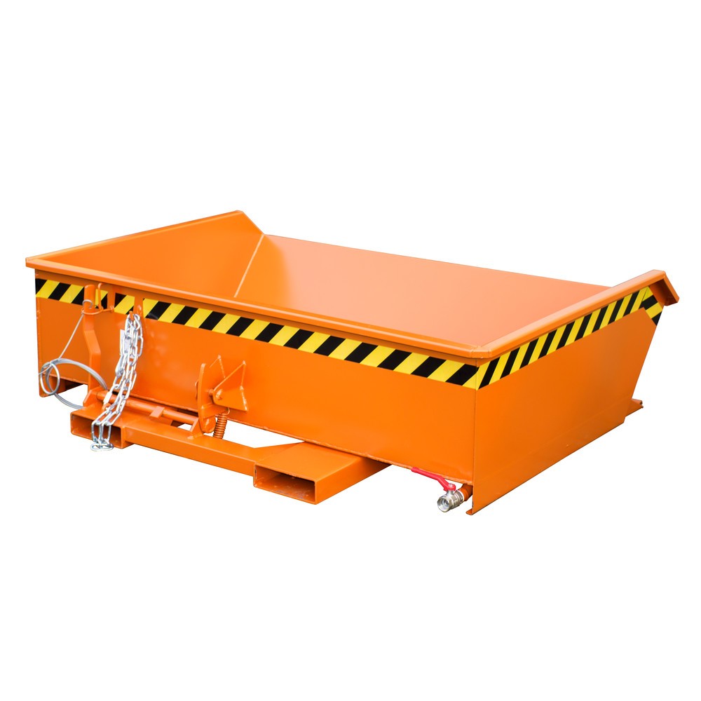 Imagen del producto: Bauer® contenedor mini chip, altura de construcción extremadamente baja, pintado, volumen 0,61 m³, RAL 2000 amarillo naranja