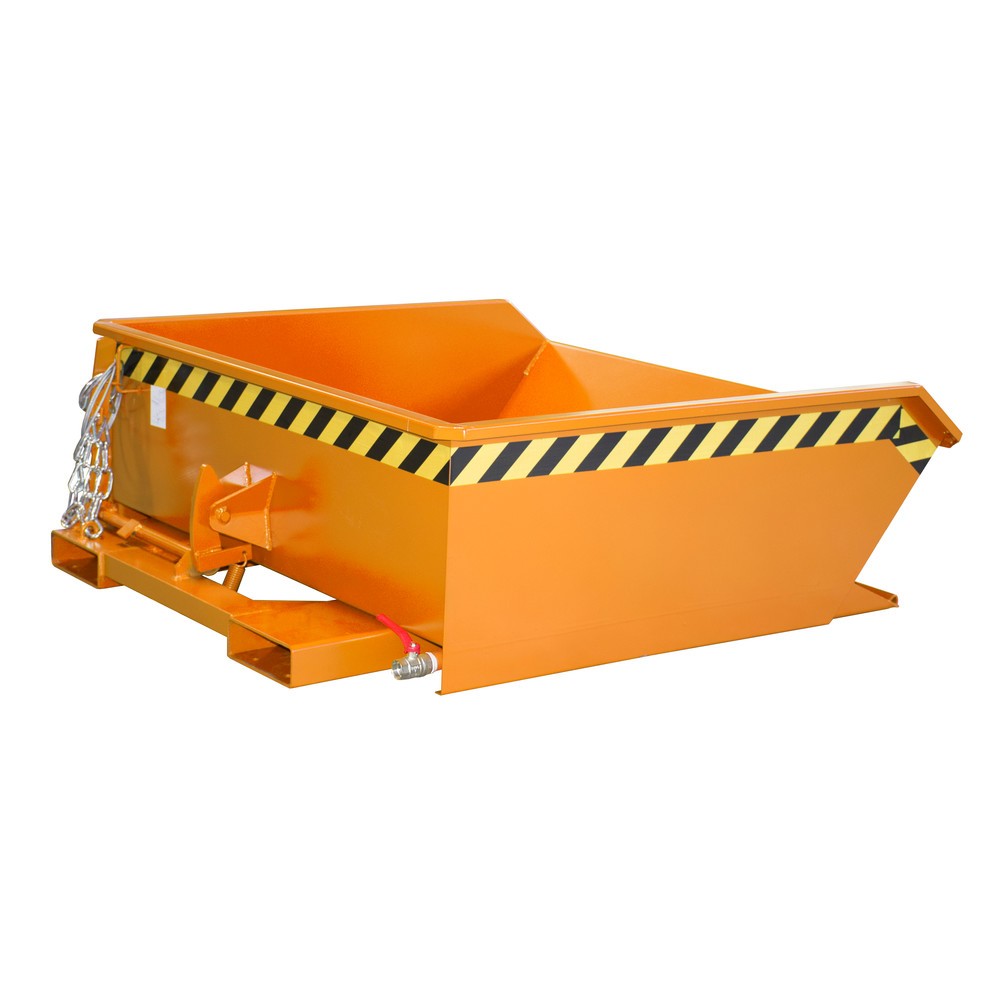 Imagen del producto: Bauer® contenedor mini chip, altura de construcción extremadamente baja, pintado, volumen 0,46 m³, RAL 2000 amarillo naranja