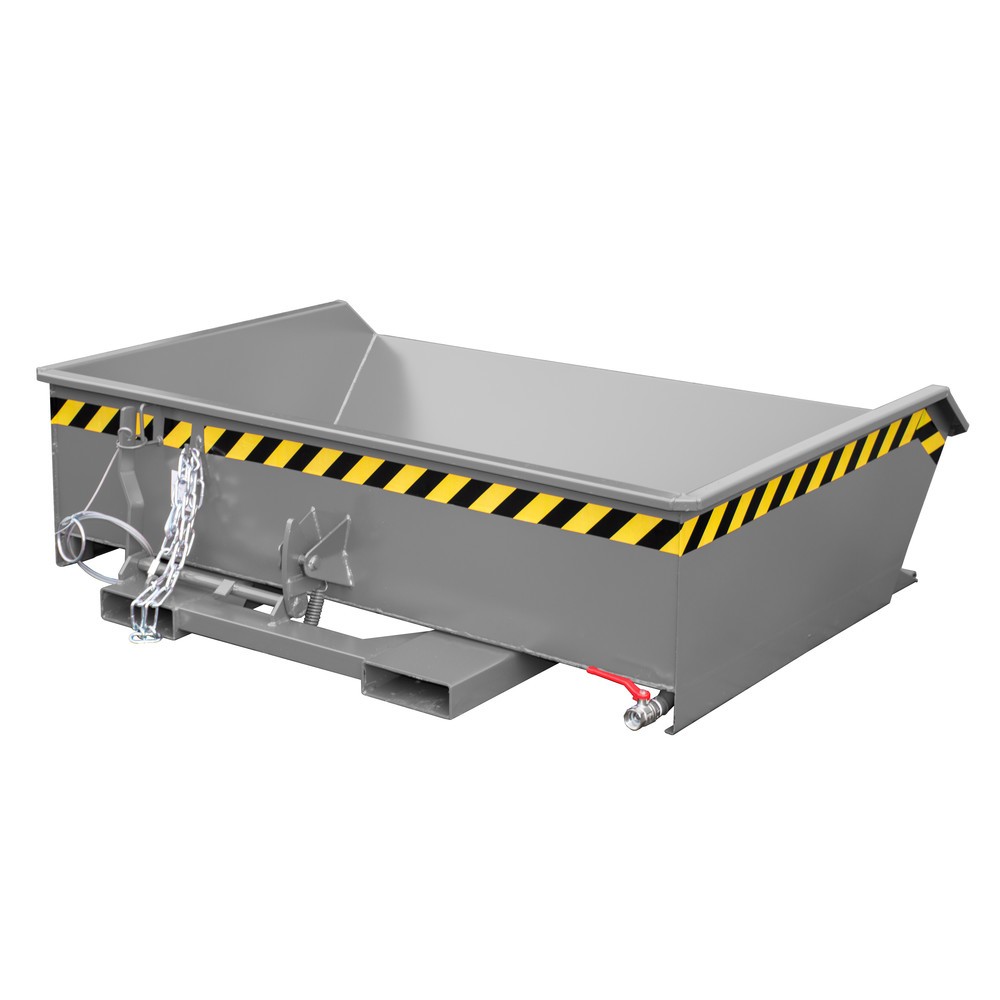 Imagen del producto: Bauer® contenedor mini chip, altura de construcción extremadamente baja, pintado, volumen 0,61 m³, RAL 7005 gris ratón