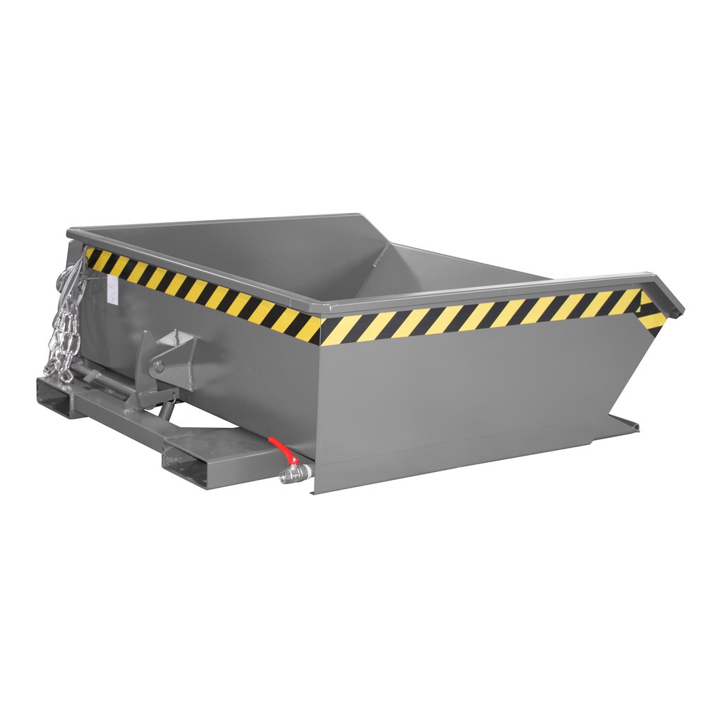 Imagen del producto: Bauer® contenedor mini chip, altura de construcción extremadamente baja, pintado, volumen 0,46 m³, RAL 7005 gris ratón