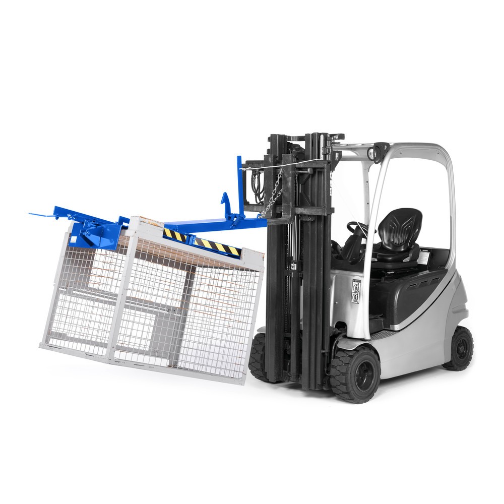 Número de imagen del producto 2: Volteador de contenedores jaula, modelo RGW, CC 450 kg, RAL 5010 azul genciana