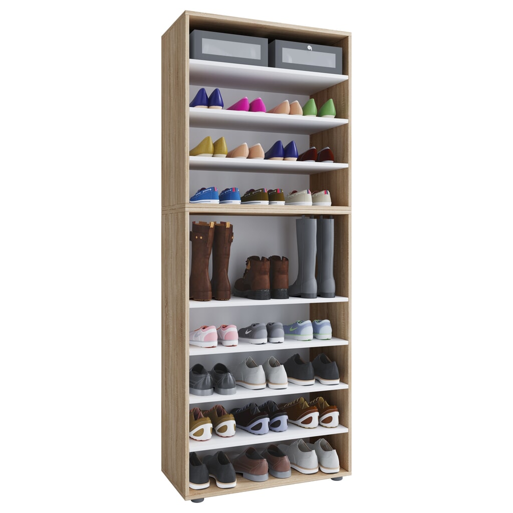 zapatero VCM Lona XXL de 9 compartimentos, roble Sonoma Imagen del producto: zapatero VCM Lona XXL de 9 compartimentos, roble Sonoma